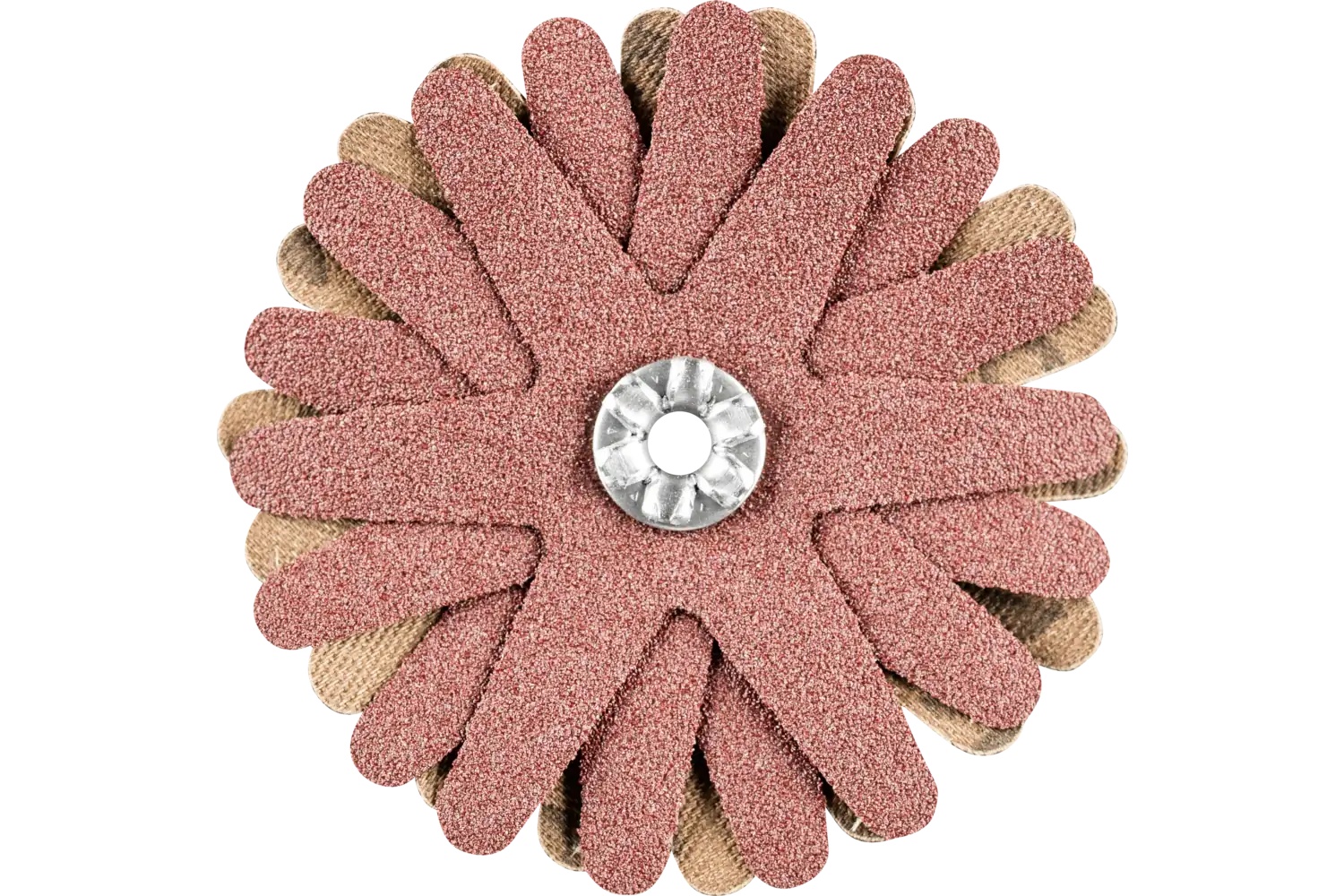Picture of Pferd Polistar-Tube Abrasive Star, 2-1/4" dia, 6 Layers, 4mm Bore, 120 Grit, Aluminum oxide